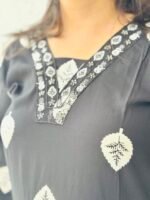 midnight noir embroidered kurta set