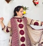  printed cotton kurta set with dupatta