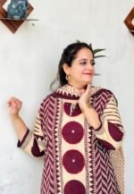  printed cotton kurta set with dupatta